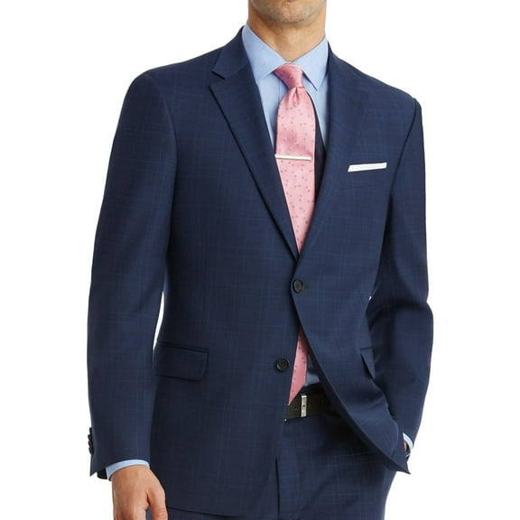 Tommy Hilfiger Mens Modern Fit Two Button Blazer Jacket, Blue, 40 Short