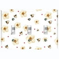thumbnail image 1 of Metal Light Switch Plate Cover White Flowers Red Polka Dots FLW048, 1 of 13