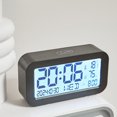 thumbnail image 4 of Digital Alarm Clock with Large Lcd Screen, Indoor Temperature Humidity Monitor, Calendar & Weather Forecast, Snooze Function for Bedroom, Office, and Home Use,Vsgery, 4 of 6