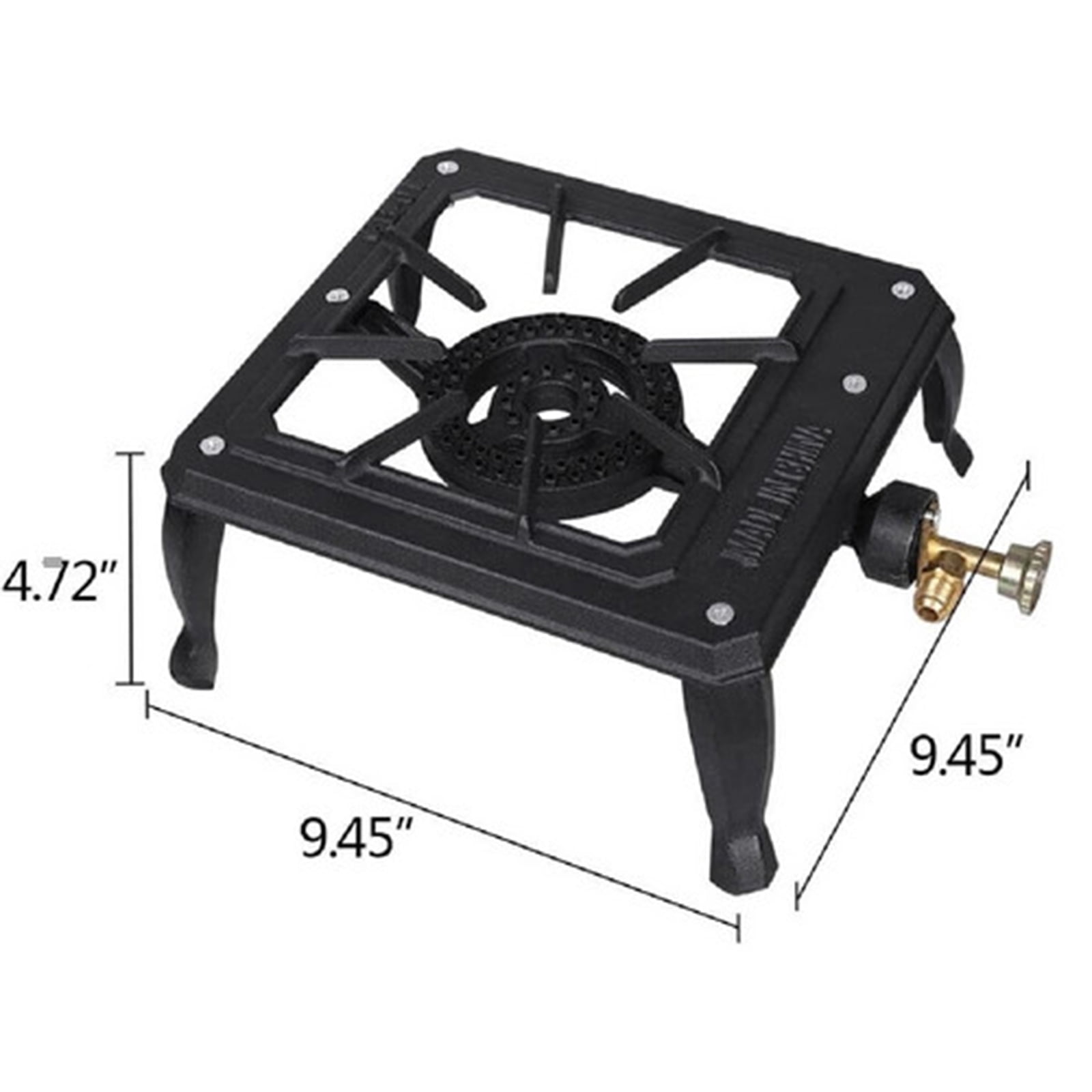 JOVELL 90,000 BTU Propane Burner, Camping Stove Single Burner, Portable Cast Iron Gas Cooker for Outdoor BBQ, Turkey Fry, RV, Tailgate, without Regulator