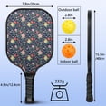 thumbnail image 3 of Pickleball Paddles Set,Pioneer Flower Floral Print Pattern Fiberglass Surface Pickleball Racket Set with 2 Indoor Outdoor Pickleball Balls and Pickleball Bag,Pickle-ball Equipment, 3 of 6