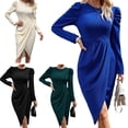 thumbnail image 5 of AJZIOJIRO Women Long Sleeve Swing Dress Summer Spring Dresses Sundress for Women S-2XL, 5 of 7