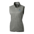 thumbnail image 2 of Women's Cutter & Buck  Heather Gray Citadel Bulldogs Mainsail Sweater-Knit Full-Zip Vest, 2 of 3