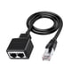 thumbnail image 1 of Divisor de red Gigabit RJ45 de 1 a 2 vías, transmisión de 100 m, acceso para dos dispositivos, conector divisor Ethernet, contacto modular para oficina, 1 of 8