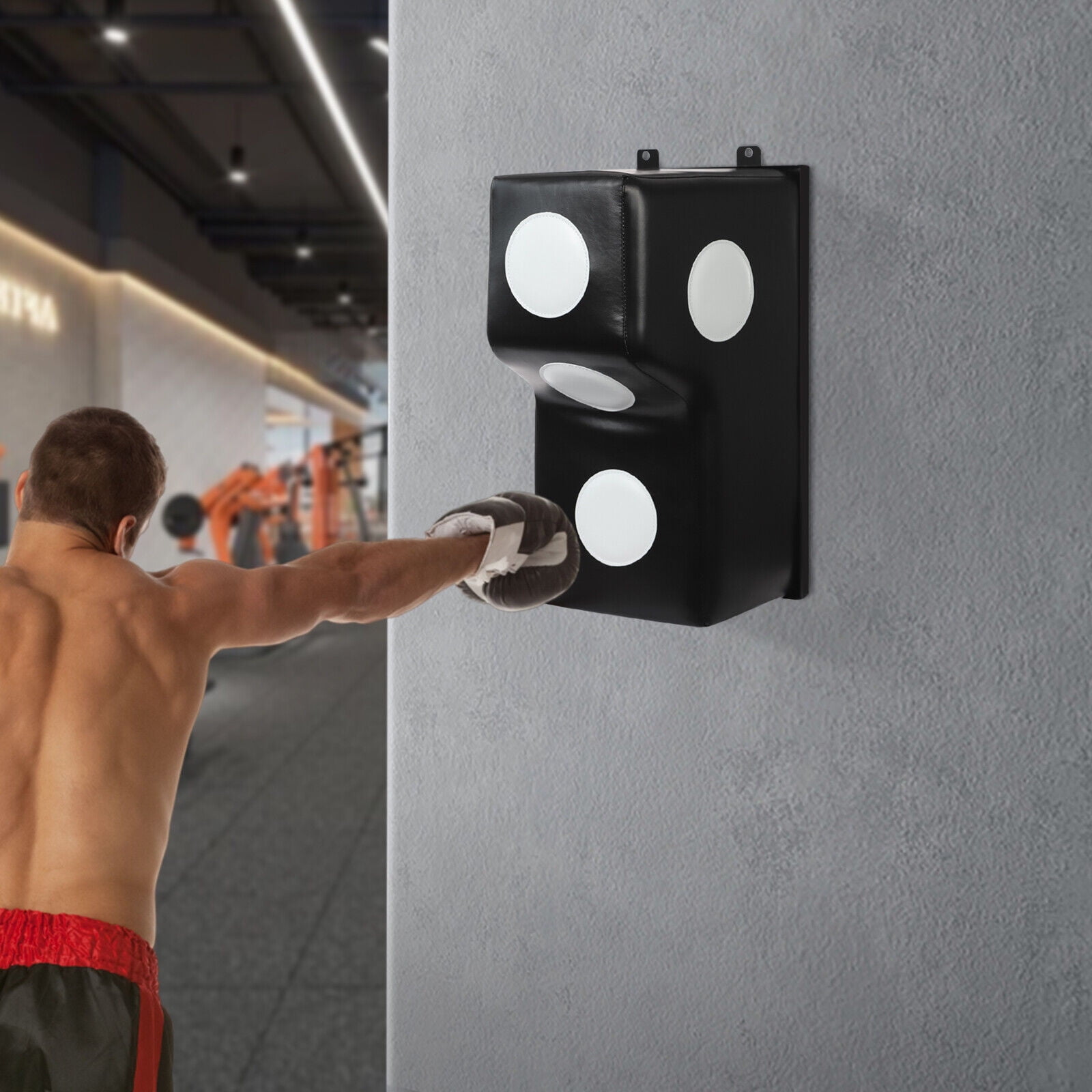 Wall Mount Punching Bag, Space-Saving Boxing Training Equipment for Hooks, Wall Mounted Uppercut Boxing Bag (15.7*11.8*27.5 in)