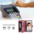 thumbnail image 6 of Allytech Detachable Magnetic Wallet Case for Google Pixel 7 with Wrist Strap, Large Capacity Luxury PU Leather Card Slots Zipper Cash Pocket Shockproof Protective Wallet Case - Red, 6 of 9