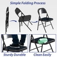 thumbnail image 5 of VOLIX 4-Pack Metal Folding Chairs,  Stackable Folding Chair, Black, 5 of 6