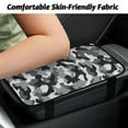 thumbnail image 3 of Yuyamidu Gray Camo Auto Armrest Cover Pad Camouflage Car Armrest Seat Box Cover Protector Soft Flannel Center Console Cover for Car Truck Van Sedan Accessories, 3 of 7