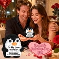 thumbnail image 5 of Valentines Day Gifts for Him Her, To My Love Handmade Crochet Mini Penguin Anniversary Birthday Gift for Boyfriend Girlfriend Wife Husband, Romantic I Love You Valentines Gifts for Women Men Couple, 5 of 8