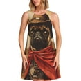 thumbnail image 1 of Fotbe Western French Bulldog Cowboy Vestido de Verano sin Mangas para Mujer – Vestido Midi Línea A, Estilo Camiseta Floral, Vestido Playero Casual y Fluido, 1 of 7