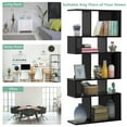 thumbnail image 6 of Gymax 5 Cubes Ladder Shelf Freestanding Corner Bookshelf Display Rack Bookcase Black, 6 of 10