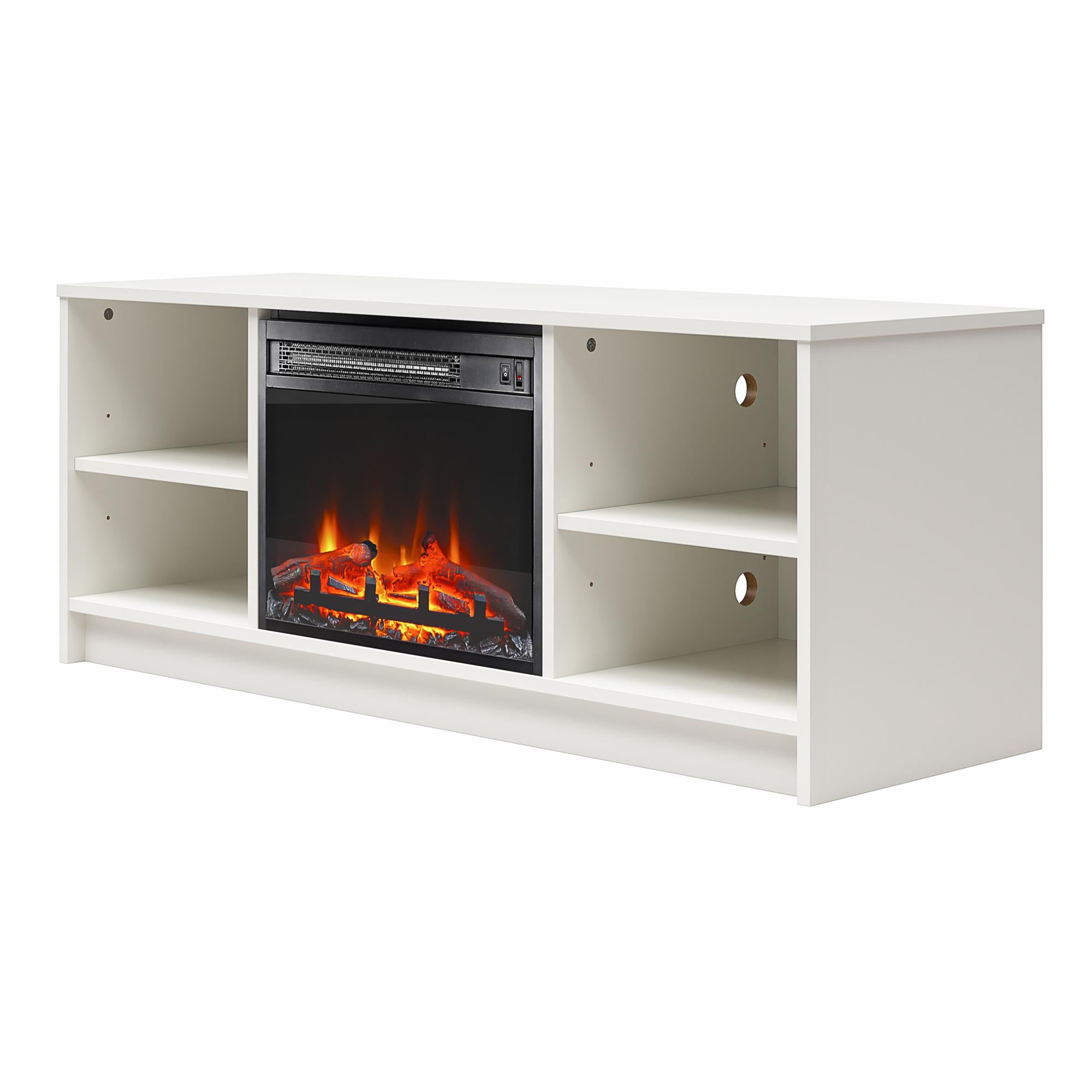 Mainstays Fireplace TV Stand, for TVs up to 55", White