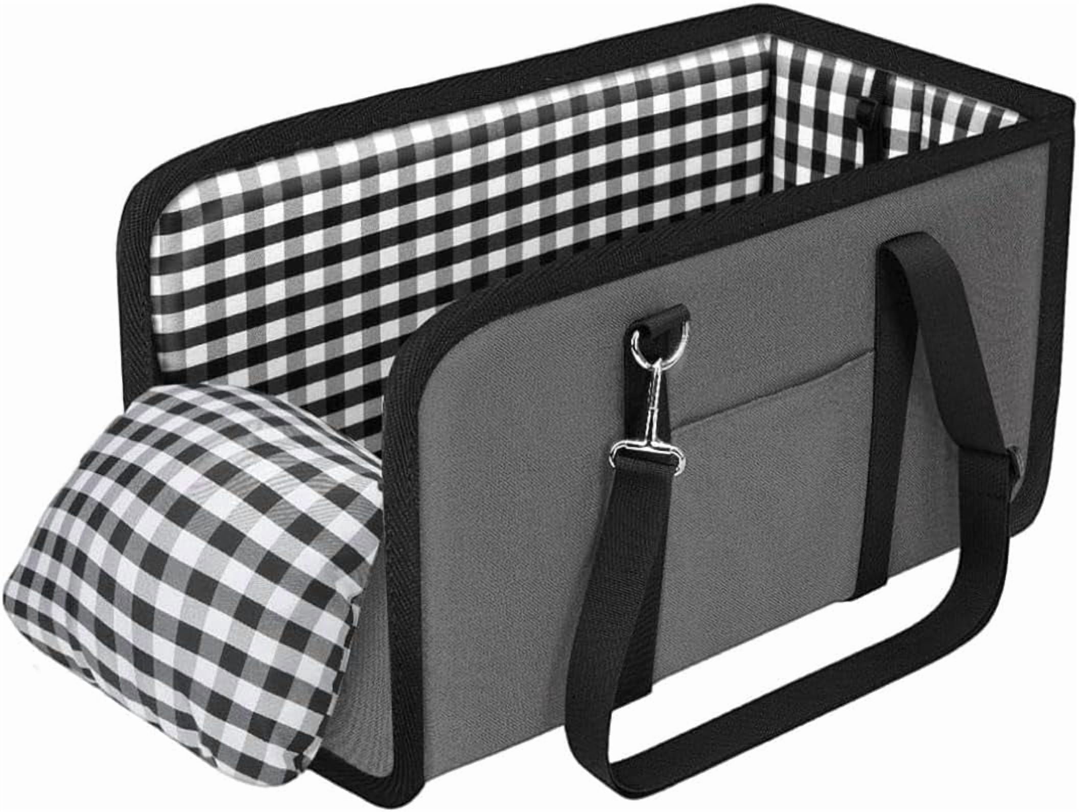 Console Dog Car Seat with Washable Cover and Cushion for Small Dogs