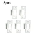 thumbnail image 1 of 5/10-Pack Standard Tubular Latch Replacement Striker Plates, Nickel-Plated Finish, Durable Construction, 1 of 6
