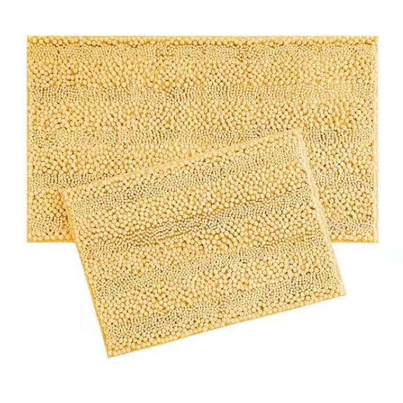 Laura Ashley Astor Chenille 2-Pc. Bath Mat Set-Yellow