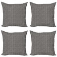 thumbnail image 1 of Ambesonne Abstract Throw Pillow Cover 4 Pack, Modern Art Style Stripes, 16", Black and White, 1 of 2