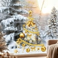 thumbnail image 4 of Fwttom Christmas Window Clings, Golden Christmas Tree Window Decoration, Window Stickers Large Christmas Happy English Wall Stickers Wallpaper, 4 of 5