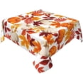 thumbnail image 1 of Fall Tablecloth 54x54 Inch Square Rustic Thanksgiving Pumpkin Maple Leaves Tablecloths Fabric Farmhouse Autumn Table Cloth Decorative for Picnic Party Holiday Home Indoor Outdoor, 1 of 5