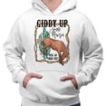 thumbnail image 2 of Giddy up Jingle Horse Hoodie Sweatshirt Unisex 3X-Large White, 2 of 5