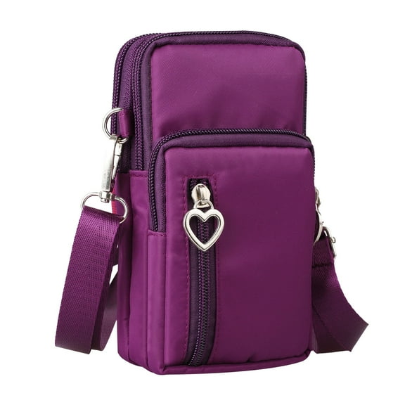 Small Cell Phone Bag, Waterproof Nylon Crossbody Pouch with Adjustable Strap, Cellphone Purse Wallet for Women