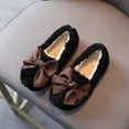 thumbnail image 4 of Odeerbi 2025 Girls Slippers Toddler Infant Kids Baby Girls Warm Butterfly Knot Slip On Flat Loafers Shoes, 4 of 8