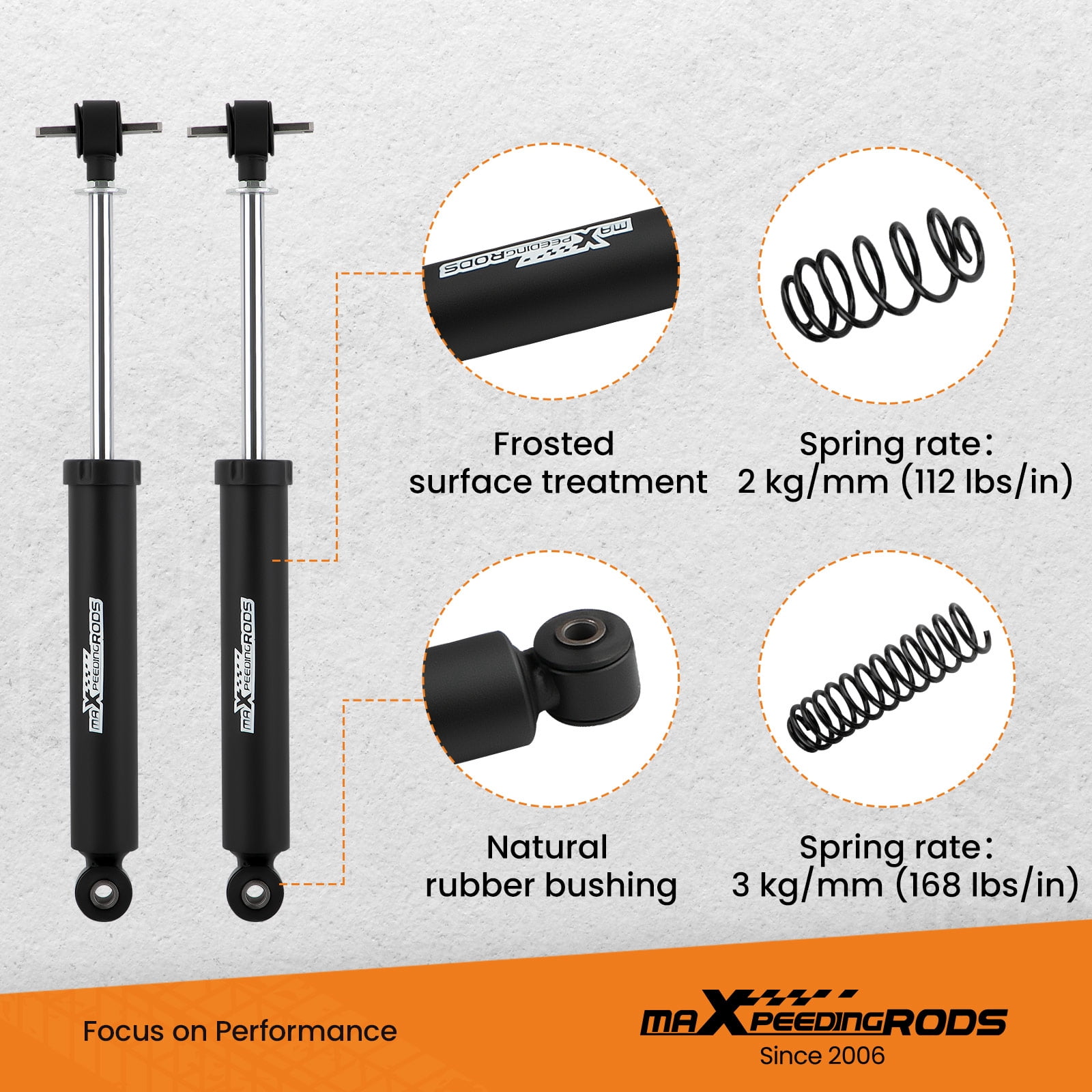 BFO 2.5" Suspension Lift Kit w/ Coil Springs For Jeep Wrangler TJ 4CYL 4WD 1997-2006