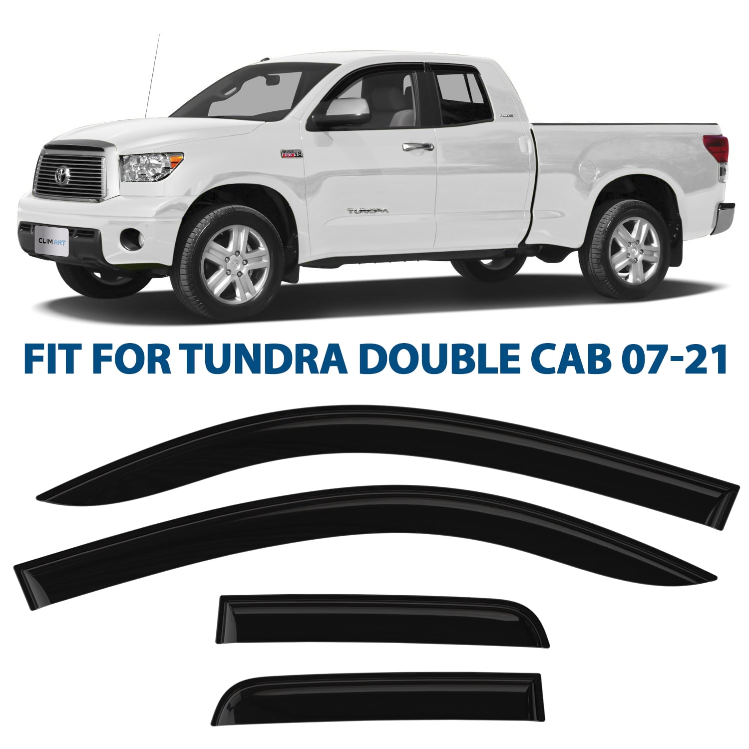 CLIM ART Incredibly Durable Rain Guards for Toyota Tundra 20072021