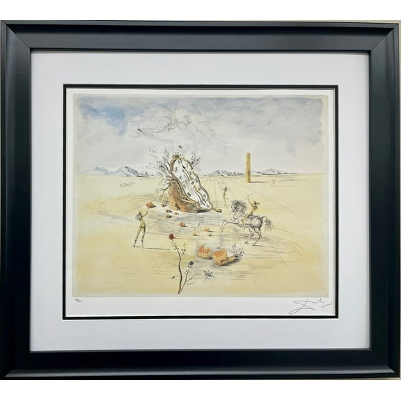 Salvador Dali "Cosmic Horseman" CUSTOM FRAMED Limited Edition ART Surrealism Generic