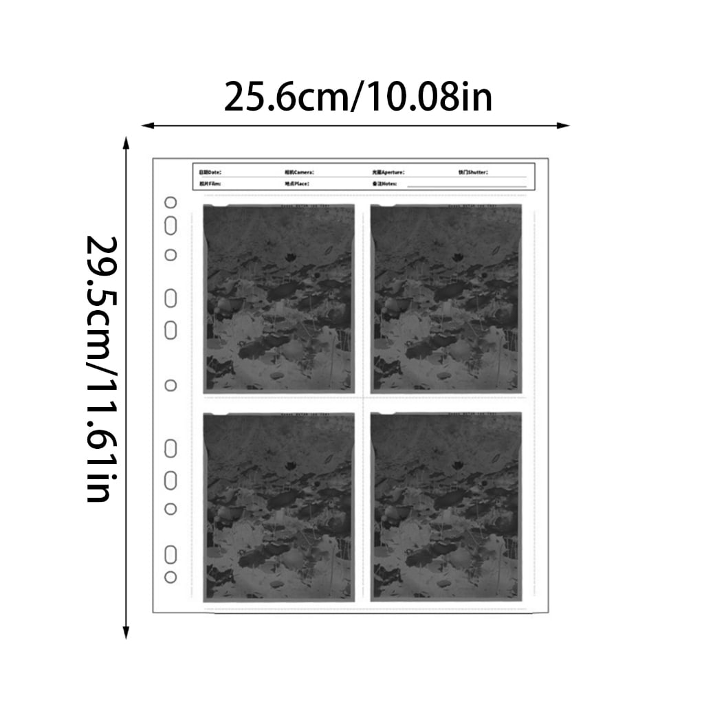 RYUJNDK Album Film Protector Storage Box 135/120 Negativess Film Storage Pages Negatives Folder for Organizing Film