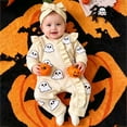 thumbnail image 6 of Kogui Halloween Romper Baby Newborn Baby Girl Clothes Long Sleeve Romper Infant Fall Winter Rompers Jumpsuit Girl Clothes 0 3 6 9 12 18 Months (White,12-18 Months), 6 of 8