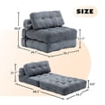 thumbnail image 2 of SDJPOI Folding Sofa Bed with Head & Lumbar Pillow, 3-in-1 Convertible Sofa Bed Chair, Comfy Foldable Corduroy Couch Bed for Apartment, Office & Bedroom, 2 of 5
