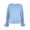 *Sky Blue, variant on ClodeEU Women's Crew Neck Elastic Waist Cropped Sweatshirt,Ruffle Flare Long Sleeve Casual Pullover Tops ,Women's Plus L