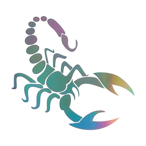 Unique Bargains Reflective Bumper Decal Multicolor Square Scorpion Pattern Reflective Car Sticker Personalized Decoration Vehicle Body or Door