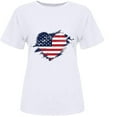 thumbnail image 4 of CHUANK Plus Hauts pour Femmes Chic Décontracté Col Rond Manches Courtes Chemises et Blouses pour Femmes T-Shirts à Imprimé Papillon du 4 Juillet pour Femmes Tunique Graphique Patriotique Tendance Haut d'Été Plage, 4 of 4