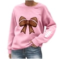 thumbnail image 2 of Uootdi Going Out Tops for Women Crewneck Football Graphic Long Sleeve Sweatshirts Casual Loose Fit Trendy Casual Party Outfits Gift, 2 of 4