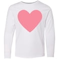 thumbnail image 3 of Inktastic Pink Valentine's Day Heart Long Sleeve Youth T-Shirt, 3 of 5