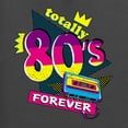 thumbnail image 2 of Totally 80's Forever Vintage Womens Graphic T-Shirt, Charcoal, Medium, 2 of 5