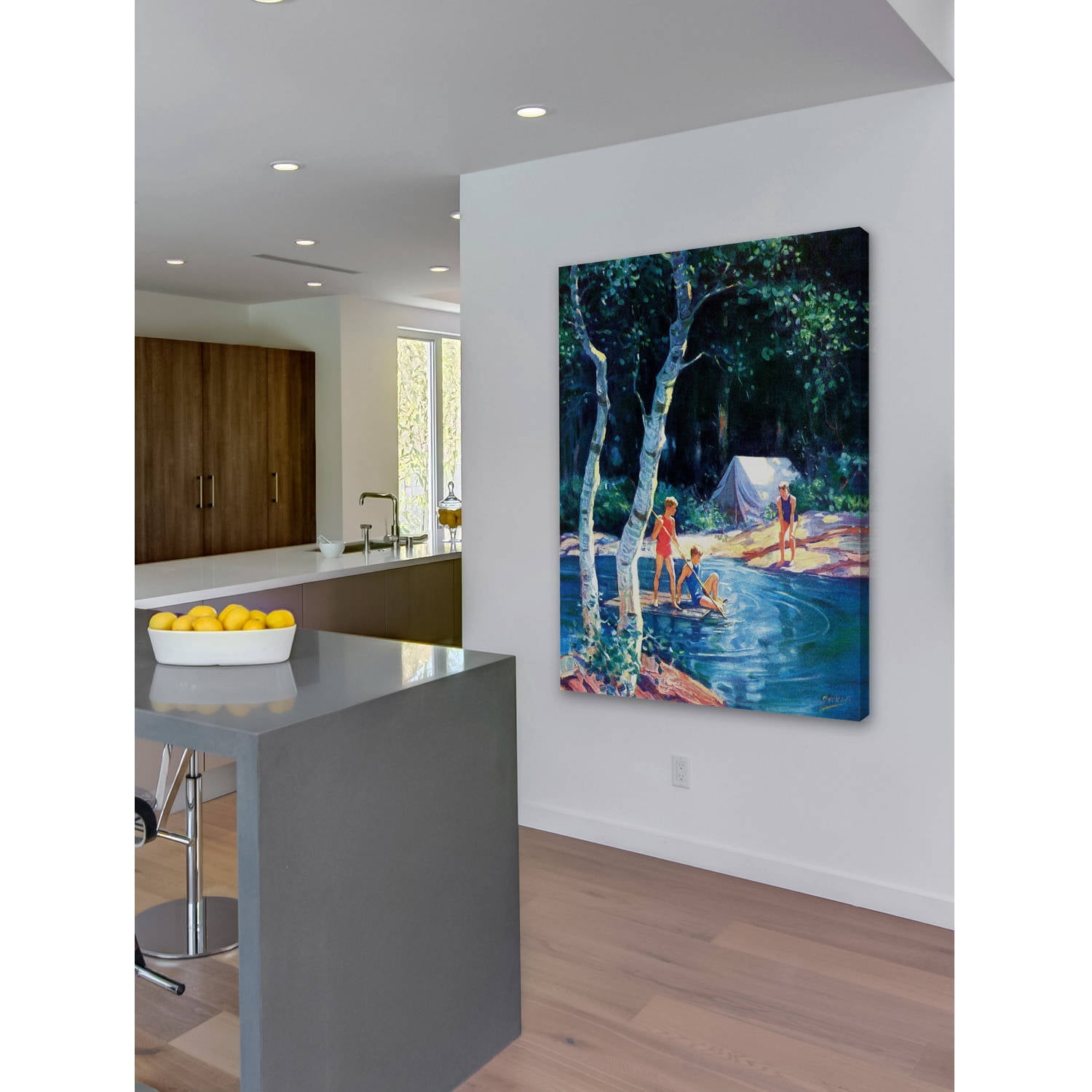 Marmont Hill - "Summer Camping" Painting Print on Wrapped Canvas