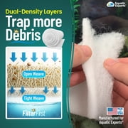 Aquatic Experts - FilterFirst Aquarium Filter Pad Media Roll Crystal Clear Water, 12 by 72 x .75