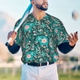 thumbnail image 4 of Fotbe Lephants in the Jungle Baseball Jersey Shirt for Men and Women, Casual Short Sleeves Button Down T-Shirt-, 4 of 9