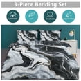 thumbnail image 5 of 3 Pcs Soft Bedding Set, Includes 1 Duvet Cover with Zipper And 2 Pillow Shams,Marble Texture King(102"×90"), 5 of 8