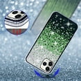 thumbnail image 5 of Compatible with iPhone 13 Pro Bling Case Cute Glitter Diamond for Women Girls Rhinestone Sparkle Shiny Crystal Bumper Luxury Protective Cover 3D Handmade Case for iPhone 13 Pro Green, 5 of 9