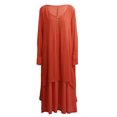 thumbnail image 4 of Vestido largo flojo ocasional de las nuevas mujeres de la manera Vestido largo sólido de Boho de Romacci Vestido, 4 of 7