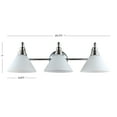 thumbnail image 5 of Safavieh Panya 7 in. H Three Light Cone Wall Sconce, Nickel/Clear, 5 of 6
