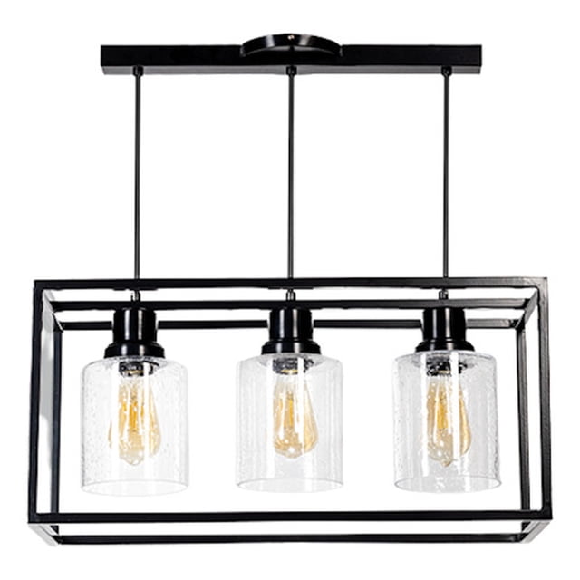 Lampara Decoratia Colgante Negro/Transparente 3 Maxxi