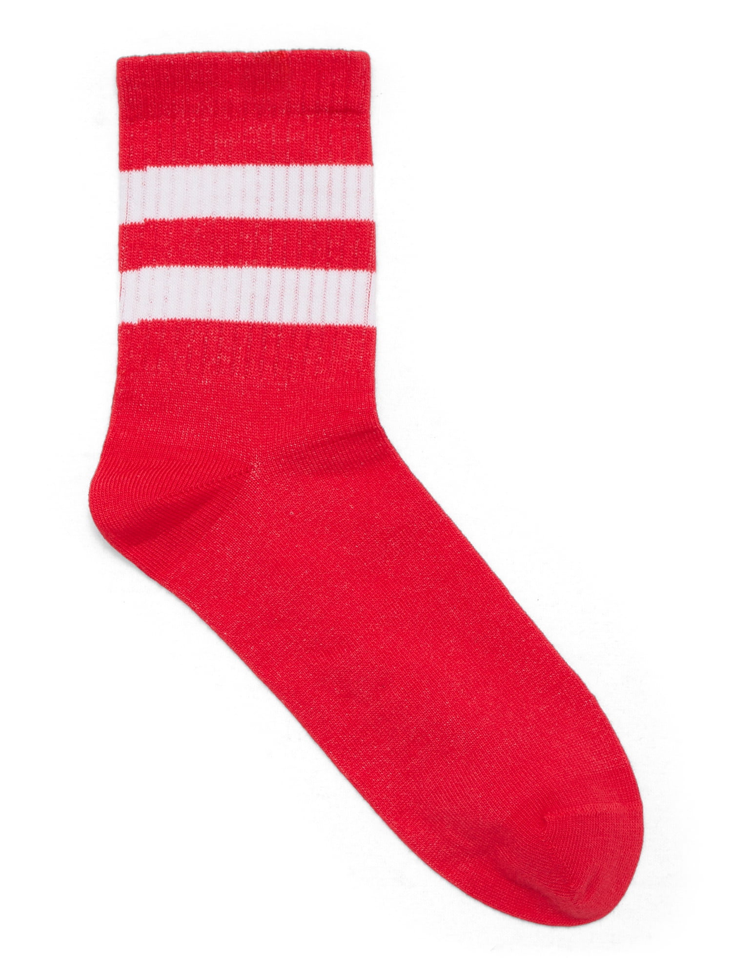 No Boundaries Women's Ribbed Mid Crew Socks, 6-Pack, Women's, Shoe Sizes 4-10