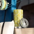 thumbnail image 3 of 20 Oz Lemon Coffee Tumbler Double Wall Insulated Stainless Steel Water Bottle | Metal Reusable Thermoses Flask with Cup Cap | Leak & Sweat Proof with Anti-Dust Lid, 3 of 7