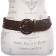 thumbnail image 3 of 2 Inch Wide Genuine Leather Braided Woven Round Belt, 3 of 3