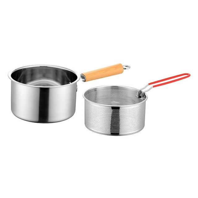 DOLITY Milk Pan 2.5L Cookware Multifunctional Sauce Pan for Cooking Restaurant Home pot with fry basket