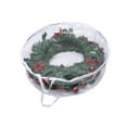 thumbnail image 1 of (1 Pack) (24" 60*20cm) Sac de Rangement à la Maison Sac de Rangement Transparent 24" Sac de Rangement de Couronne de Noël, PVC, 1 of 14